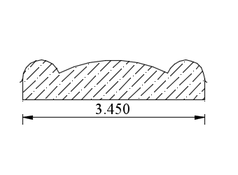 Symmetrical Casing|Millwork Profile|Root River Hardwoods|RR1138