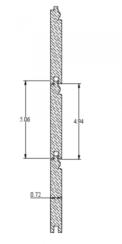 Beaded Paneling|Root River Hardwoods|Millwork Profile|RR516
